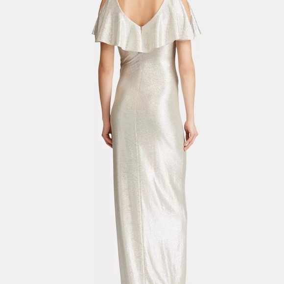 Gorgeous gold evening dress/ Ralph Lauren maxi dress/ Long evening dress with a - Picture 9 of 10